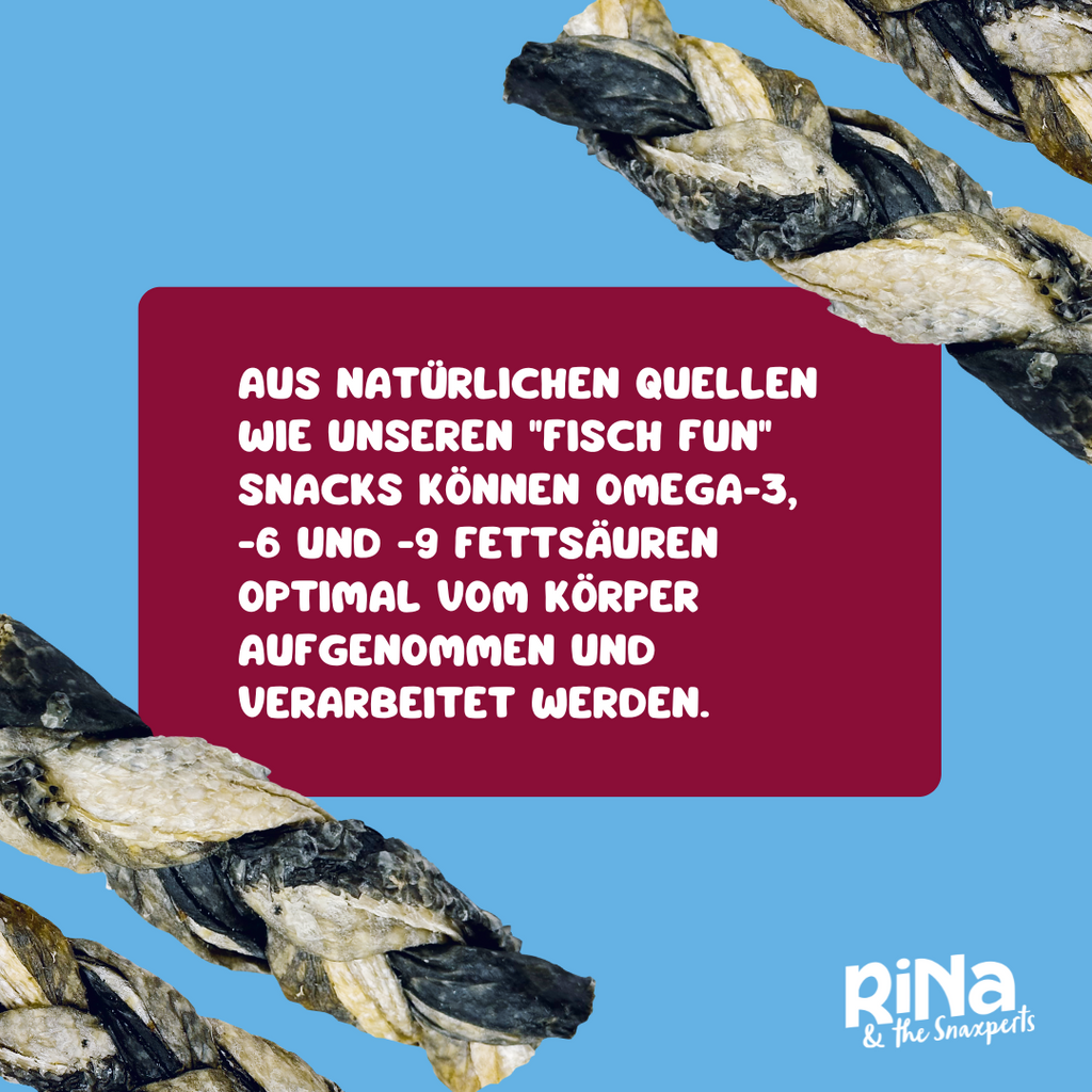RiNa`s Lachs-Zöpfe für Hunde - Natürlicher Fischsnack 140g