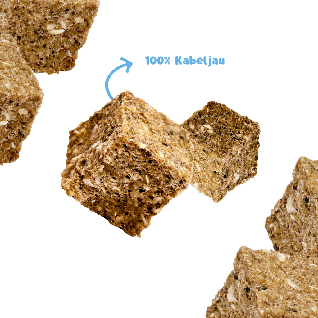 RiNa`s Kabeljauhaut-Würfel - Natürlicher Fischsnack für Hunde 140g