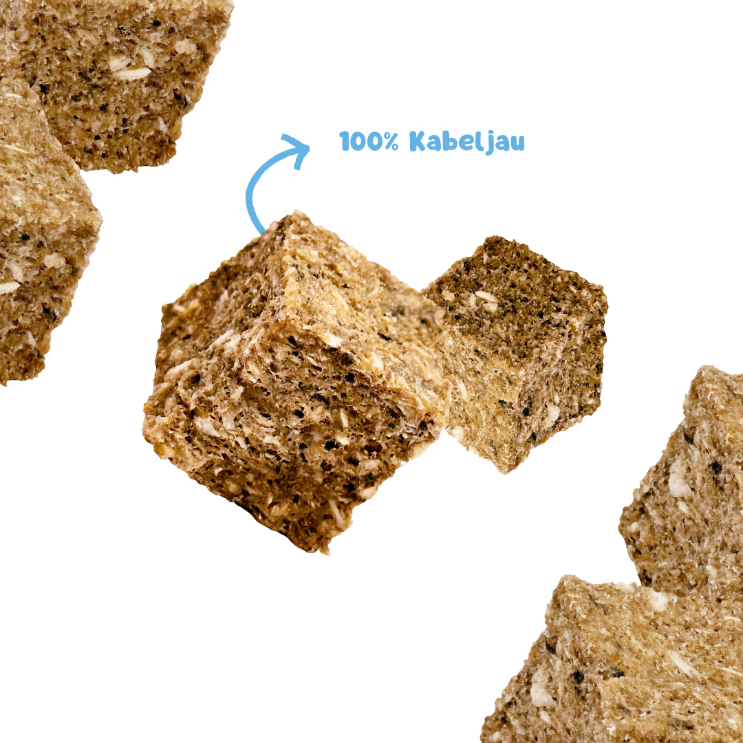 RiNa`s Kabeljauhaut-Würfel - Natürlicher Fischsnack für Hunde 140g