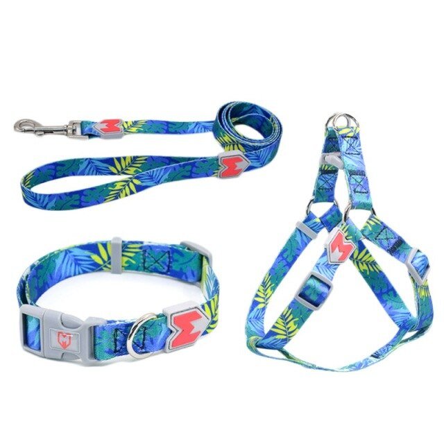 Cat Dog Collar Harness Leash Adjustable Nylon Pet Traction Cat Dog Collar Adjustable Quick Release Pet Harness Belt