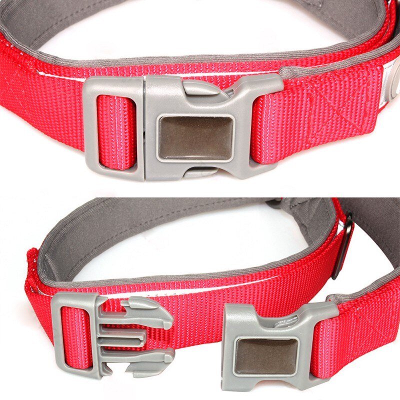 Dog Collars and leash Set Reflective Pet Dog Tag Collar Leash Lead For Small Medium Large Dogs Pitbull Bulldog Pugs