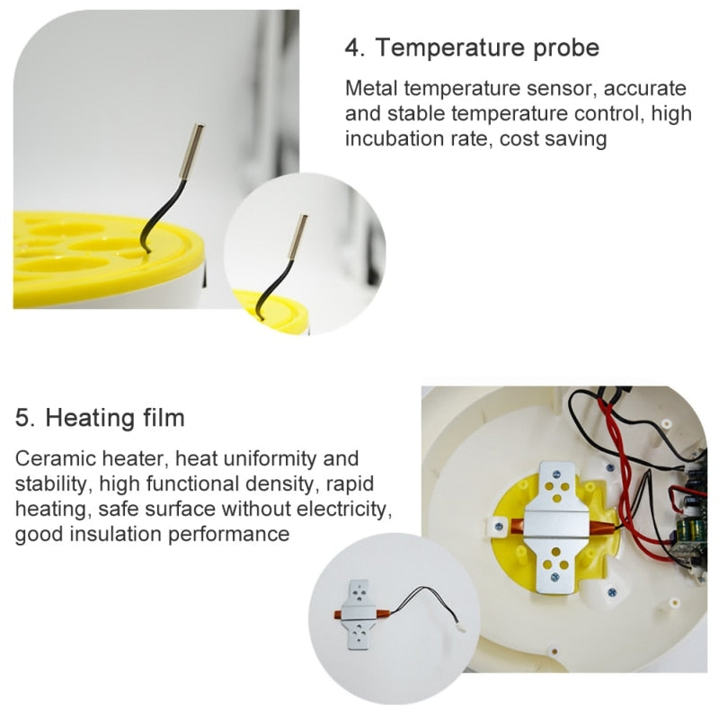 Semi-automatic Chicken Eggs Incubators Small Temperature Controlled Incubator Chick for Farm Home Incubator